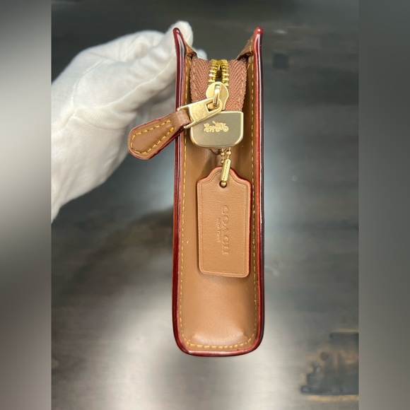 Coach Slim Crossbody In Signature Canvas w/ Floral Print Gold Tone Hardware - Picture 6 of 16